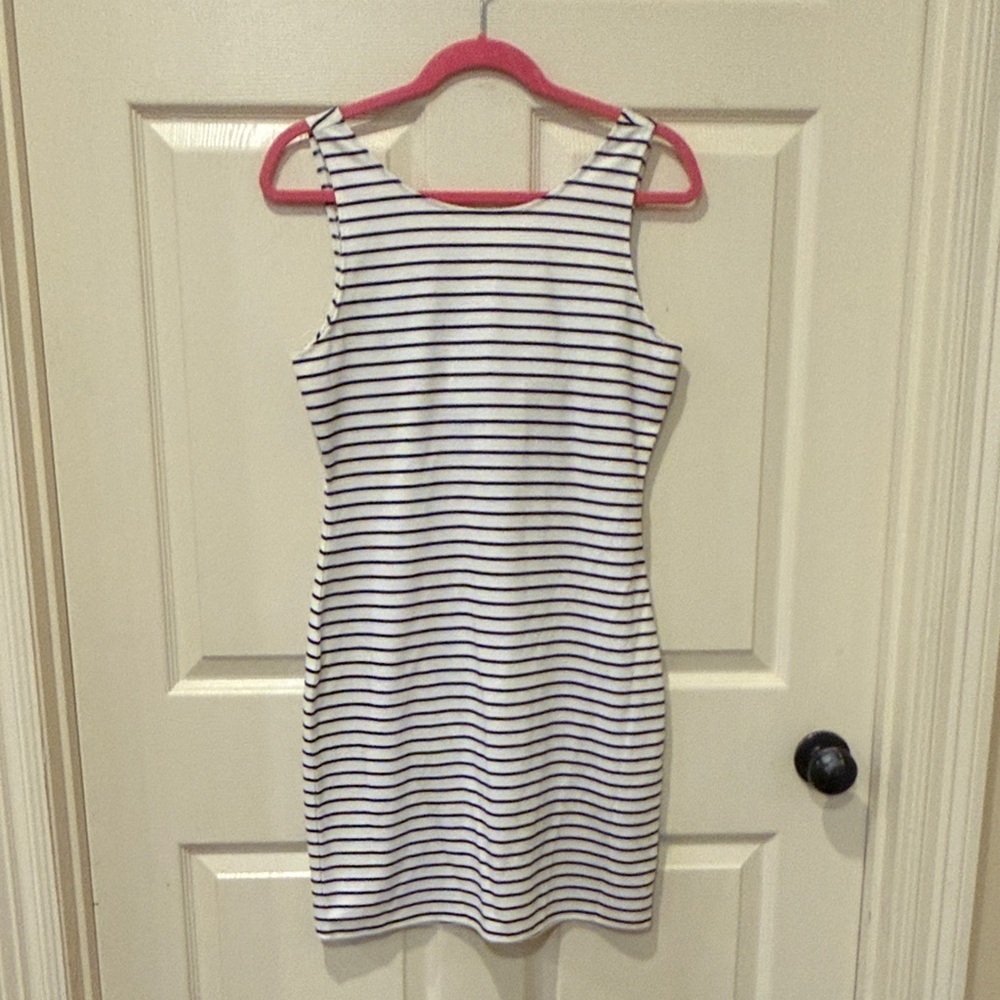 Jack by BB Dakota NWT black/white striped dress, medium - Picture 2 of 8